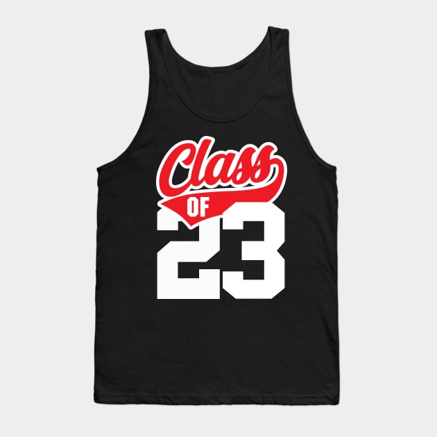 Class of 23 Graduate Vintage Athletic Graduation 2023 Tank Top by DetourShirts